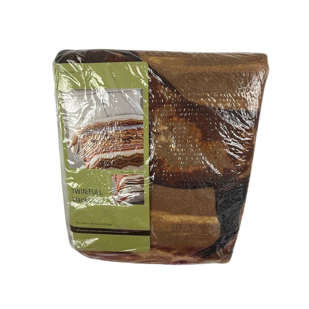 NEW Wild Horses Southwest Aztec Twin Full 72x90 Blanket Made In USA Coverlet